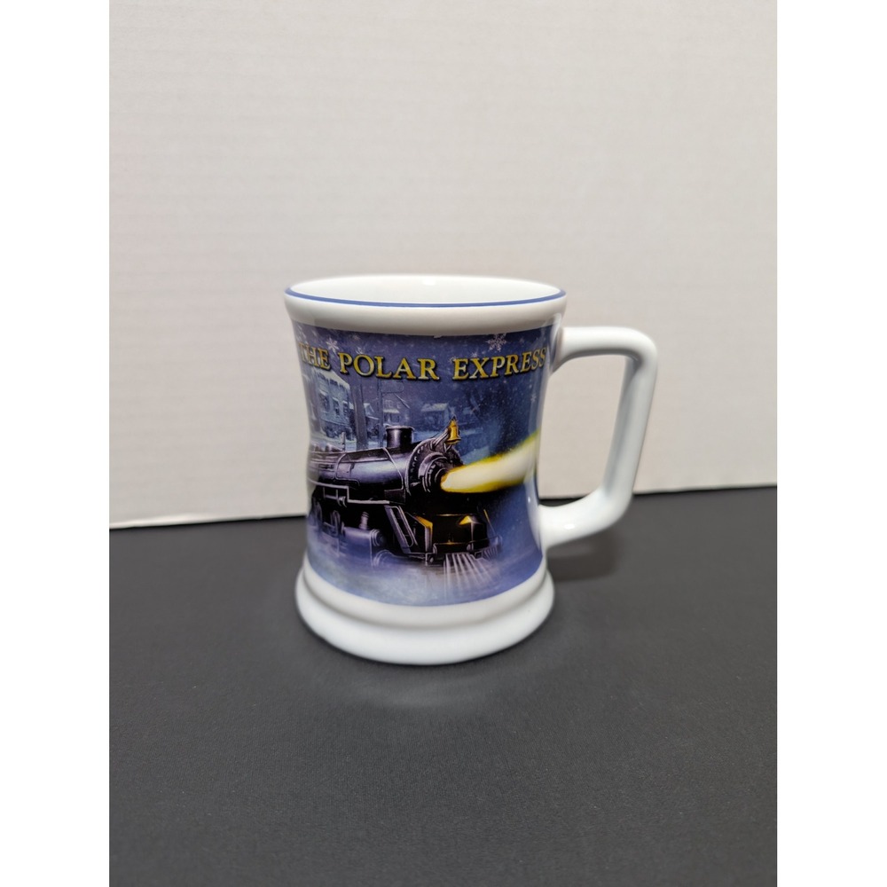 The Polar Express Believe 3D Raised Train Design Ceramic Hot Chocolate Mug Cup
